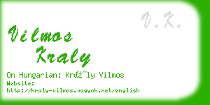 vilmos kraly business card